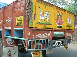 Back of an Indian truck
