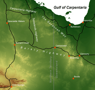 Barkly Tableland Map