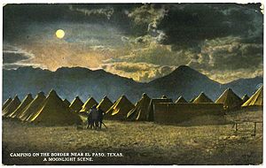 Camping on the Border, near El Paso, Texas