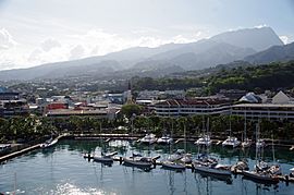 Marina of Papeete and city centre