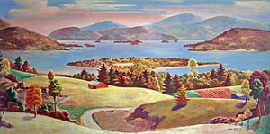 Judson Smith Lake George post office mural