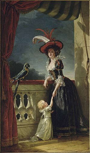 Mme Louise-Elisabeth with her two year old son
