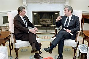 President Ronald Reagan and Jerry Falwell