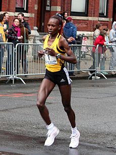 Rita Jeptoo at the 2007 Boston Marathon