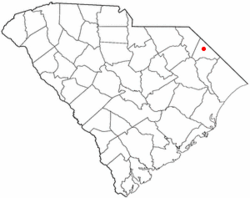 Location of Dillon in South Carolina