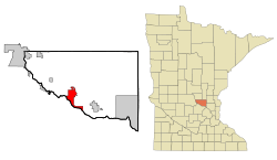 Location of the city of Beckerwithin Sherburne County, Minnesota