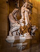 Statues in John Rylands Library