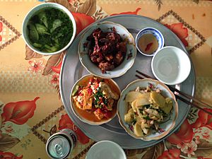 Vietnamese family daily meal