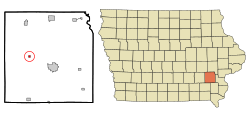 Location of West Chester, Iowa