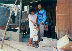 Xanana Gusmao in a safe house in Rua do Enfermeiro Matias, Kuluhun, Dili, Timor-Leste in 1991