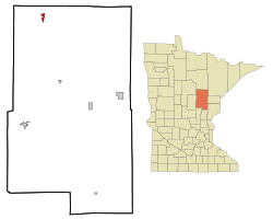 Location of Hill Citywithin Aitkin County, Minnesota