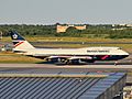 British Airways (Landor livery) Boeing 747-436 G-BNLY (City of Swansea) departing JFK Airport
