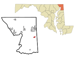 Location of Chesapeake City, Maryland