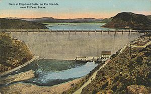 Dam at Elephant Butte, on Rio Grande, near El Paso Texas