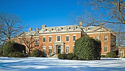Dumbarton Oaks - house photo with snow