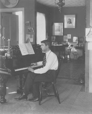 Ethelbert Nevin at his desk