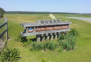 False Cape State Park entrance sign