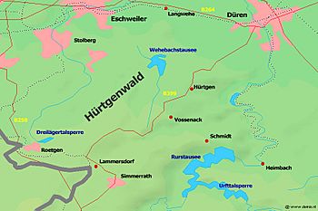 Karte Huertgenwald