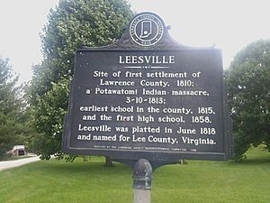 Leesville, IN Historic Marker