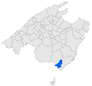 Location of Ses Salines in Mallorca