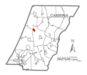 Location within Cambria County