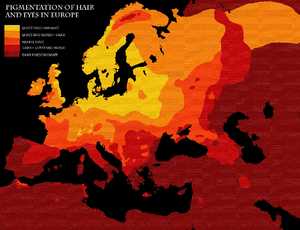 Map pigmentation in Europe