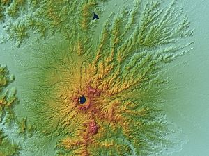 Mount Pinatubo Relief Map, SRTM-1