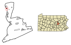 Location of Watsontown in Northumberland County, Pennsylvania.