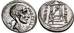 P. Cornelius Lentulus Marcellinus, denarius, 50 BC, RRC 439-1