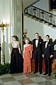 President Ronald Reagan and Nancy Reagan with Prime Minister Malcolm Fraser and Tamara Fraser