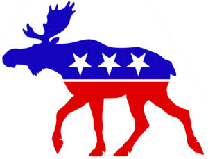 Progressive Party logo - Moose walking