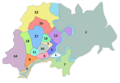 Sai Gon districts coloured numbered 2