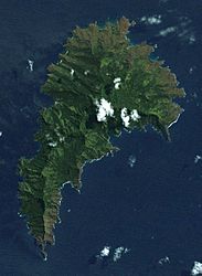 A satellite image of Tahuata