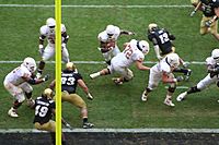 Vince Young scores a touchdown in the 2005 Big 12 Championship Game