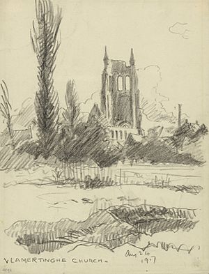 Vlamertinghe Church, August 24 1917 Art.IWMART4898