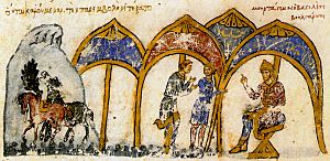 Bulgarian king Omurtag sends delegation to Byzantine emperor Michael II from the Chronicle of John Skylitzes