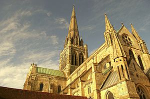 Chichester Cathedral, West Sussex, at Sunrise