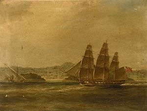 HMS Mercury takes La Pugliese in Barletta, 7 September 1809 RMG BHC0592
