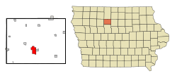 Location of Humboldt, Iowa