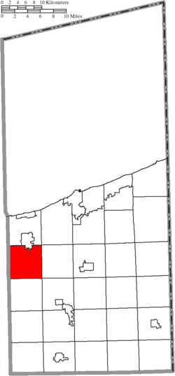 Location of Harpersfield Township in Ashtabula County