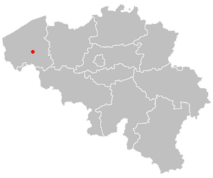 Map of roeselare in belgium