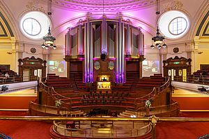 Methodist Central Hall - Great Hall with pipe organ