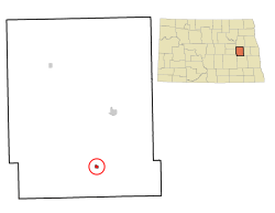 Location of Hannaford, North Dakota