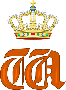 Royal Monogram of William II of the Netherlands and Luxembourg