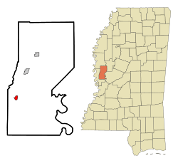 Location of Cary, Mississippi