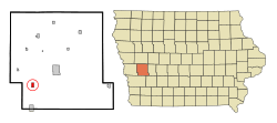 Location of Tennant, Iowa