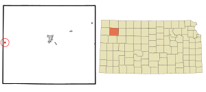 Location within Thomas County and Kansas