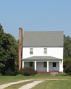 A two-storey white house