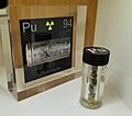 2019-11-22 Radioactive Plutonium sample at Questacon museum, Canberra, Australia