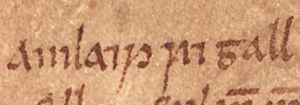 Amlaíb (Oxford Bodleian Library MS Rawlinson B 489, folio 25r)